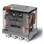 Реле миниатюрное силовое электромеханич. монтаж в розетку или наконечники Faston (4.8х0.5мм) 4CO 12А AgNi 230В AC RTI опции: кнопка тест + мех.индикатор4CO 12А AgNi 230В AC FINDER 563482300040