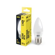 Лампа светодиодная C35 9Вт свеча 3000К E27 230В IEK LLE-C35-9-230-30-E27