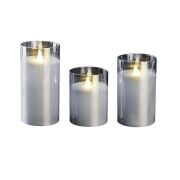Свеча декоративная CL7-SET3-sr с пультом 3хAAA для каждой свечи (не в компл.) серебр. (уп.3шт) ФАZА 5018792