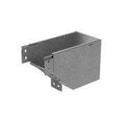 Угол для лотка вертикальный внешний левый с разворотом трассы на 90град. 150х80 сталь 1мм «ПЛЮС» VLPDplus90-80-150-L КМ PL3758