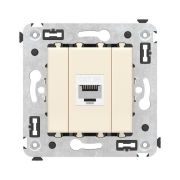 Розетка компьютерная 1-м СП Avanti «Ванильная дымка» RJ45 кат.5E без шторок механизм DKC 4405663