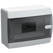 Корпус ЩРН-П-8 UNION Compact IP41 черн. прозр. дверь пластик. IEK UIC-KP12-N-08-41-K01