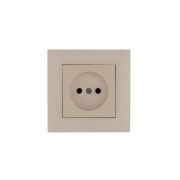 Розетка 1-м Karea RIZZ без заземл. крем Makel 88010022
