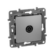 Розетка телевизионная TV СП Etika 2дБ 0-2400МГц с топологией «звезда» механизм алюм. IEK 672451