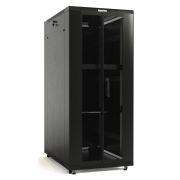 Шкаф напольный TTB-4781-DD-RAL9004 19дюйм 47U 2277х800х1000мм передн. и задн. распашные перфорир. двери 75% ручка с замком крыша нового типа разобран. RAL 9004 черн. Hyperline 392700