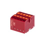 Блок распределительный зажим push-in 10 точек подключения 25кв.мм красн. DKC DTP1-010-04SPUR
