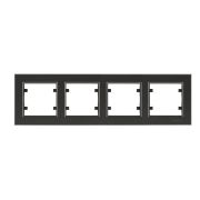 Рамка 4-м Karea горизонт. дым. металлик Makel 56050704