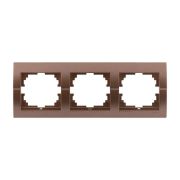 Рамка 3-м Deriy горизонт. свет. корич. LEZARD 702-3100-148