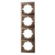 Рамка 4-м Mira вертикал. свет. корич. LEZARD 701-3100-154