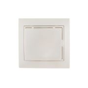 Розетка 1-м СП Mira 16А IP20 с заземл. с защ. крышкой со вставкой керамика жемчуж./бел. перламутр. LEZARD 701-3030-123