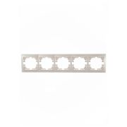 Рамка 5-м Mira горизонт. без вставки жемчуж./бел. перламутр. LEZARD 701-3000-150