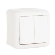 Выключатель 2-кл. ОП Quteo 10А IP44 250В 10AX бел. Leg 782302