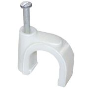 Скоба крепежная круглая с гвоздем d18мм пластик. (уп.100шт) IEK USK11-18-100