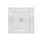 Розетка телефонная 1-м СП Бриллиант бел. UNIVersal 7947564