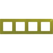 Рамка 4-м Etika зел. папоротник IEK 672544