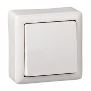 Выключатель 1-кл. ОП Хит 6А IP20 250В с изолир. пластиной бел. SE VA16-131I-B
