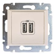 Розетка USB 2-м СП Valena механизм сл. кость (DIY-упак.) IEK 694372